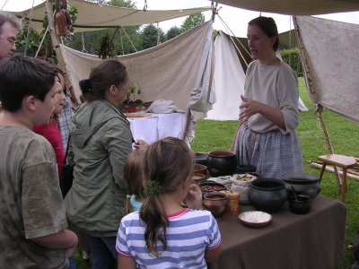 Erklärung der germanischen küche, Römerfest Xanten 2007